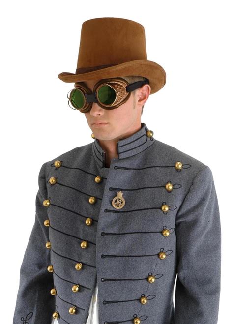 Elope Steampunk Coachman Brown Suede Costume Top Hat Adult Walmart