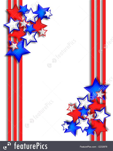 stars  stripes border illustration