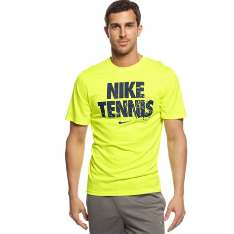 Lyst Nike Tennis Read Tshirt In Yellow For Men