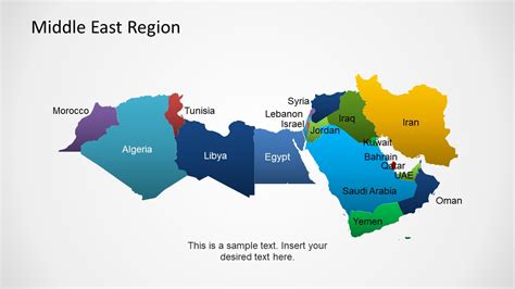 Middle East Region Powerpoint Map Slidemodel