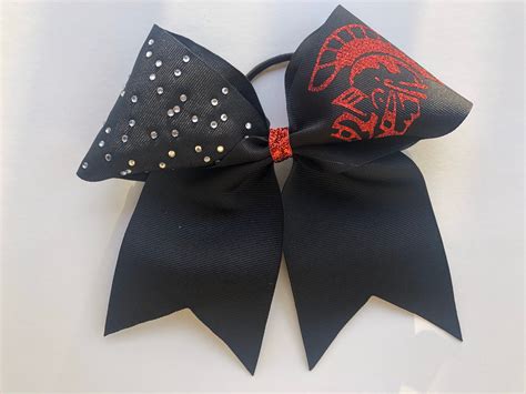 Dazzle Custom Cheer Bow With Rhinestones Made In Your Team Etsy Custom Cheer Bows Cheer