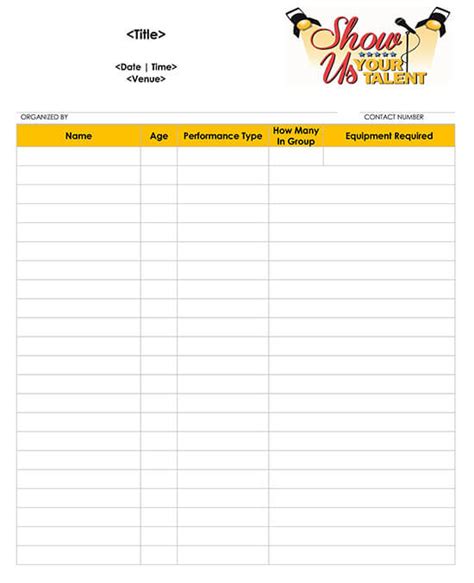 45 Free Sign Up Sign In Sheet Templates Excel Word