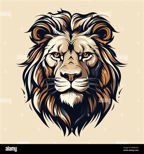 Magnificent Lions Head Vector Illustration Stock Vector Image And Art Alamy