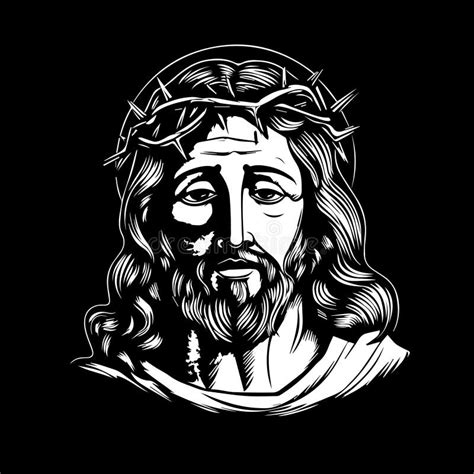 Jesus Christ Darstellung Von Hand Schwarze Silhouette Svg Jesus