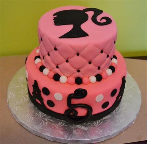 Black Barbie Cake | pink and black barbie cake | Barbie birthday cake