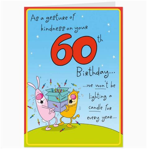 Funny 60th Birthday Card Free Printable
