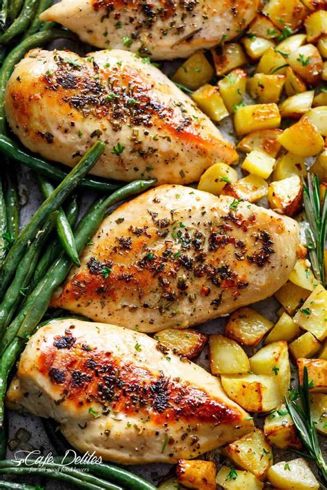 Here are 16 easy and healthy chicken breast recipes that you can use for your dinner menu all month long. 25 Sheet Pan Recipes for Quick Mealtimes - An Unblurred Lady