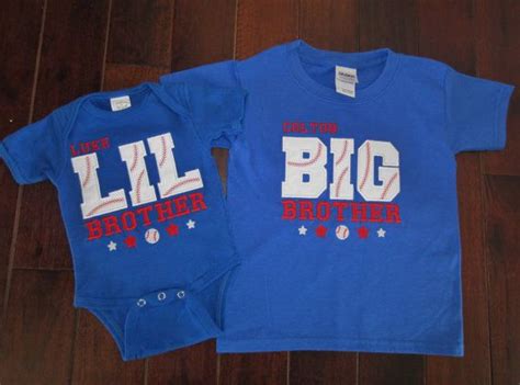 Personalized Lil Brother And Big Brother Shirt And Bodysuit Set Brother Shirts Big Brother
