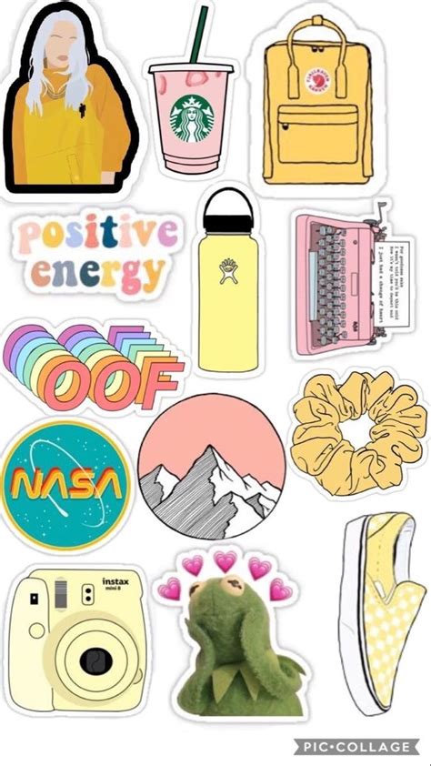 Aesthetic Sticker Printable Pegatinas Imprimibles Pin De