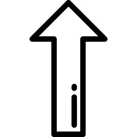 Up Arrow Detailed Rounded Lineal Icon