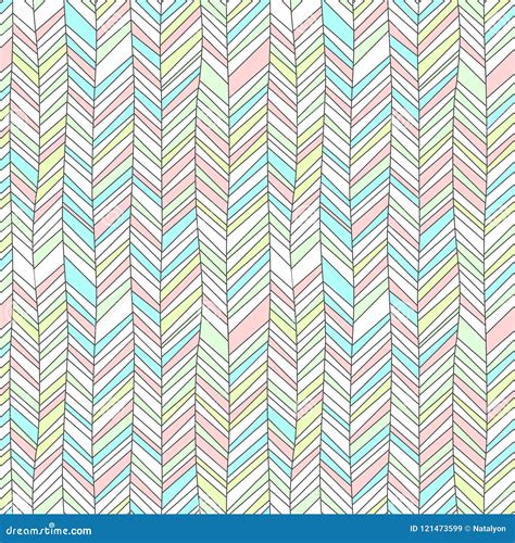 Pastel Colored Textured Chevron Ornament Geometric Abstract Seamless