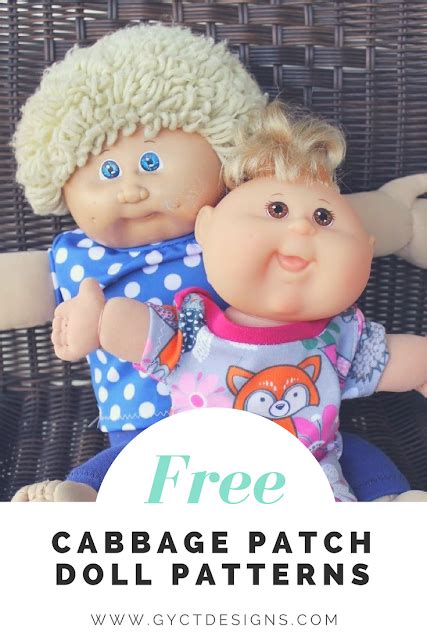 Free Cabbage Patch Doll Printable Pdf Patterns Doll Clothes Patterns