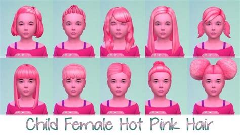 Stars Sugary Pixels Child Pink Hair • Sims 4 Downloads Pink Hair