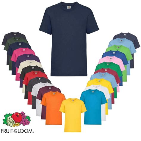 5 Pack Mens Fruit Of The Loom 100 Cotton Plain Tee Shirts T Shirt