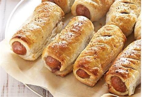 Serve homemade sausage rolls immediately with mustard dipping sauce. Easy sausage rolls