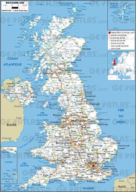 Une région côtière très prisée des touristes anglais. Carte du Royaume-Uni - Découvrir plusieurs cartes du pays ...