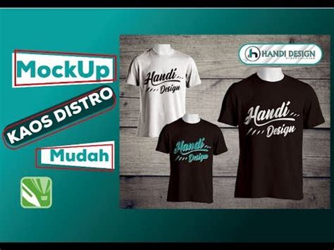 Download Cara membuat mockup desain kaos Distro - Teks typografi ...