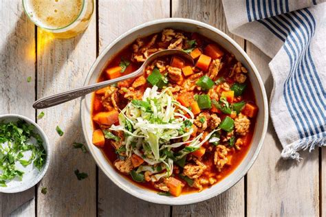 Spicy Chipotle Turkey And Sweet Potato Chili With Cabbage Slaw Sunbasket