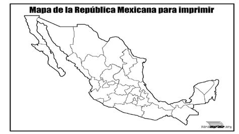 Ejercicio De Nombres Del Mapa De La República Mexicana