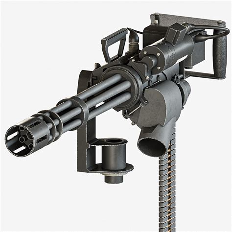 3d Model M134 Machinegun Vr Ar Low Poly Cgtrader