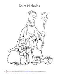 St patricks day activities for preschoolers. Cute ideas for st Nicolas day, including coloring page and ...