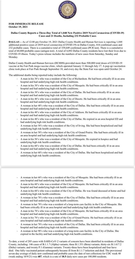 Clay Jenkins On Twitter New Dallas County Reports A Three Day Total