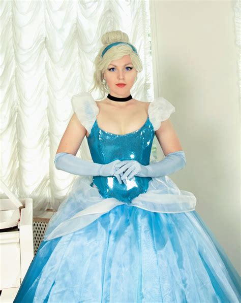 cinderella princess blue dress cosplay adult dress princess etsy