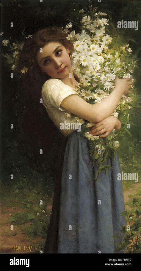 Cavé Jules Cyrille The Flower Girl Stock Photo Alamy