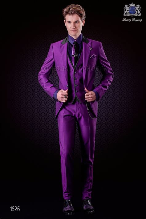 6526us 36 Offlatest Coat Pant Designs Purple Italian Men Suit Slim
