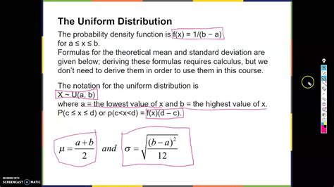 Stats Uniform Distribution With Examples How To Find The Mean And