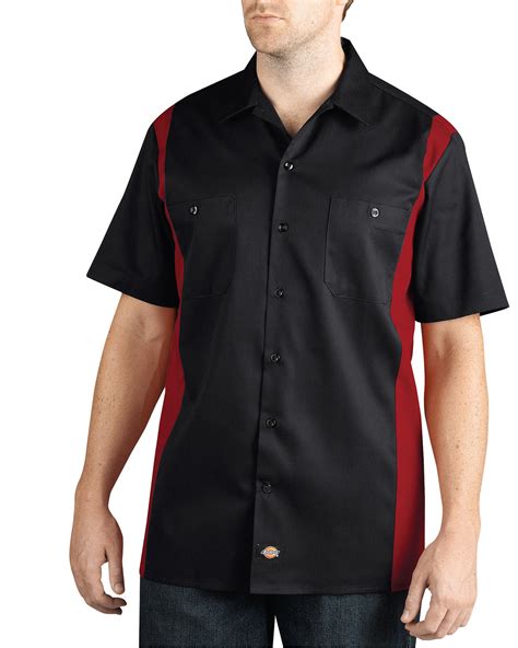 Custom Work Shirts Maple Avenue Mens Two Tone Short Sleeve Work Shirt