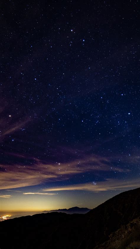 Night sky wallpapers, backgrounds, images— best night sky desktop wallpaper sort wallpapers by: Starry Sky Mountains Stars Night Wallpaper - 1080x1920