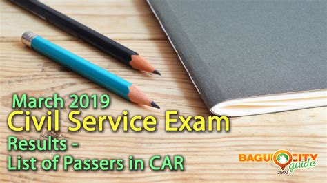 Civil Service Exam Cse Results March List Of Passers Car Bcg