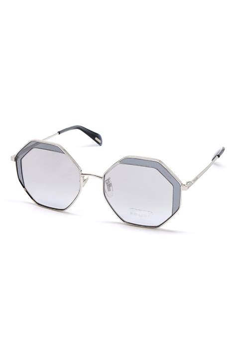 police hatszögletű napszemüveg egyszínű lencsékkel ezüstszín 53 19 140 emag hu