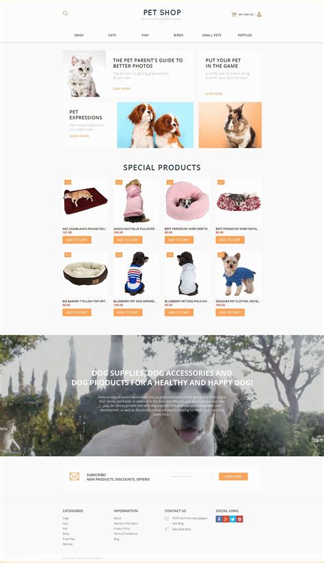 Free Pet Store Website Templates Of Pet Shop Responsive Motocms E Merce