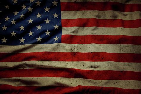 Weathered Old Glory Flag Usa Photograph By Les Cunliffe Pixels