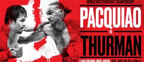 Maybe you would like to learn more about one of these? Manny Pacquiao vs Keith Thurman may either turn into ...