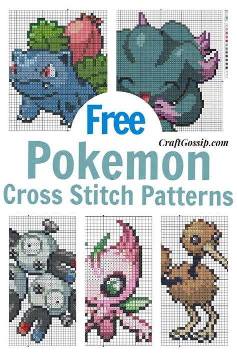 Pokemon Cross Stitch Patterns Cross Stitch