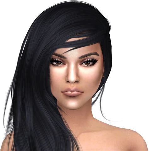 Sims 4 Kendall Jenner Cc Download Alpha Hair Skin Cc Hair Skin