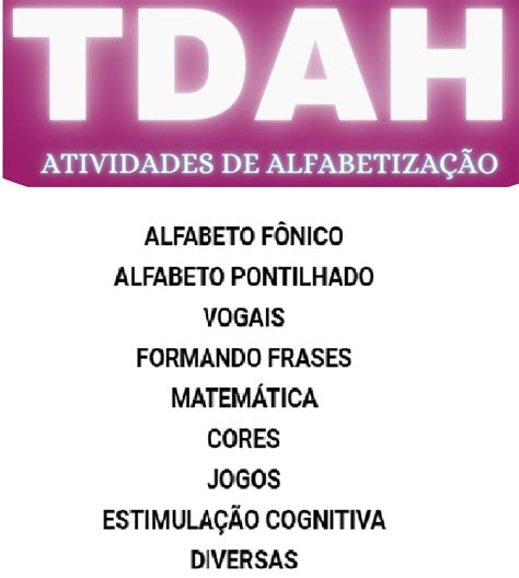 Atividades Para Tdah Alfabetização