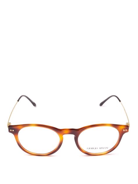glasses giorgio armani tortoise eyeglasses with titanium temples ar70105022