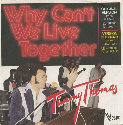 Why Cant We Live Together Original Version Version Originale De Timmy Thomas 1979 45t X 1