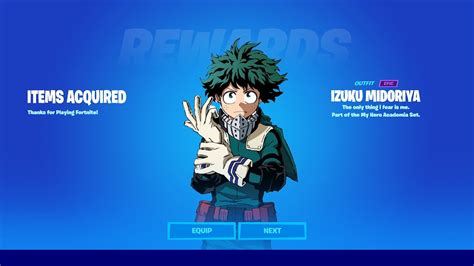 How To Get Izuku Midoriya Deku Skin For Free In Fortnite My Hero