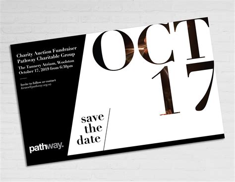 Charity Auction 2019 Save The Date On Behance