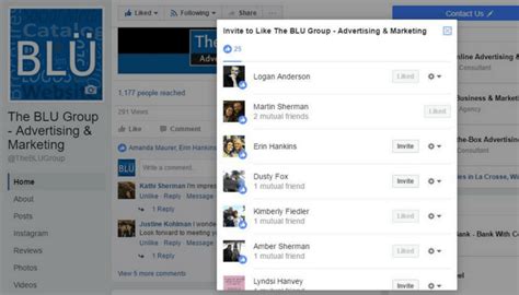 Facebook Likes Secret Invite People To Like Page The Blu Group