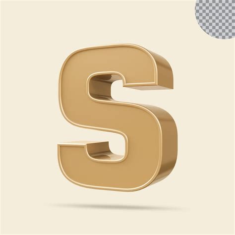 Premium Psd 3d Alphabet Golden Luxury Creative Render