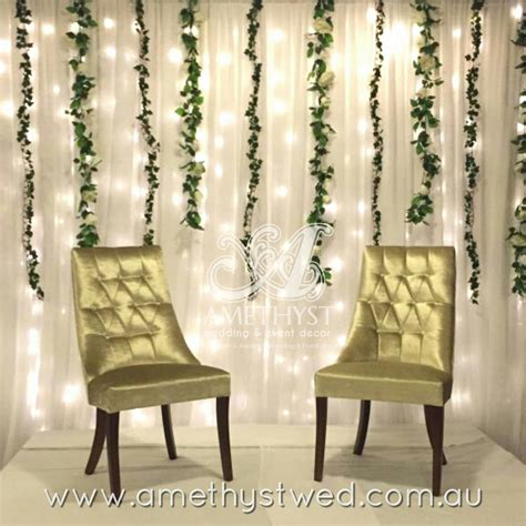 Bridal Stage Setup Fairy Light Wedding Backdrop Drapings With White