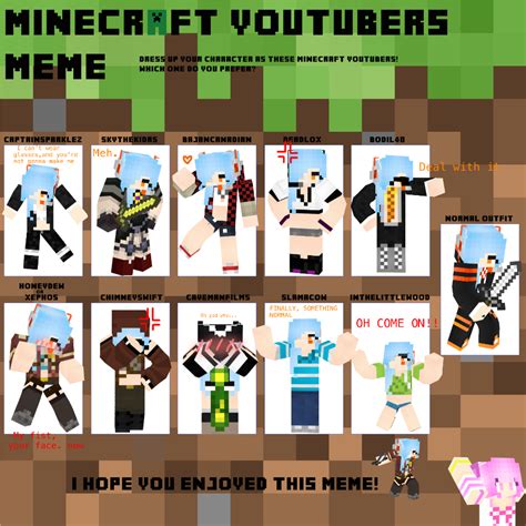 Minecraft Youtubers Meme By Laapplepie On Deviantart