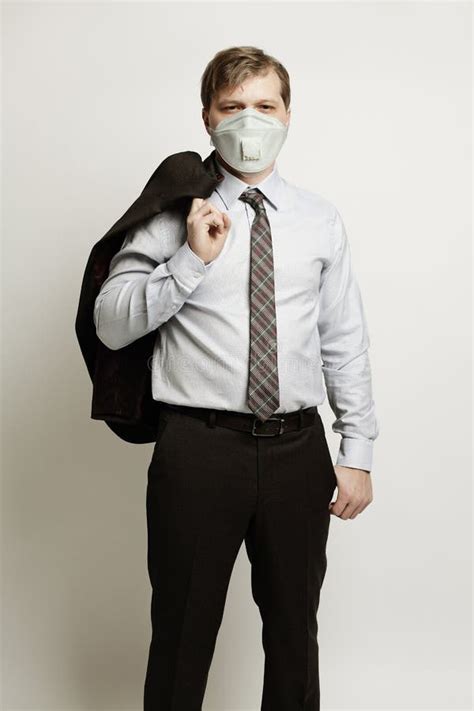 Businessman Wearing A Face Mask Portrait Stock Photo Image Of