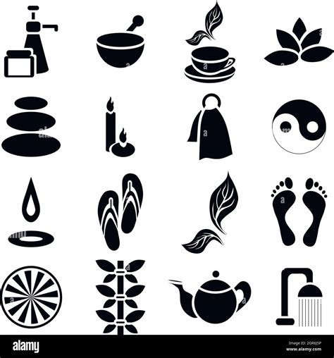 Spa Icons Set Simple Style Stock Vector Image And Art Alamy